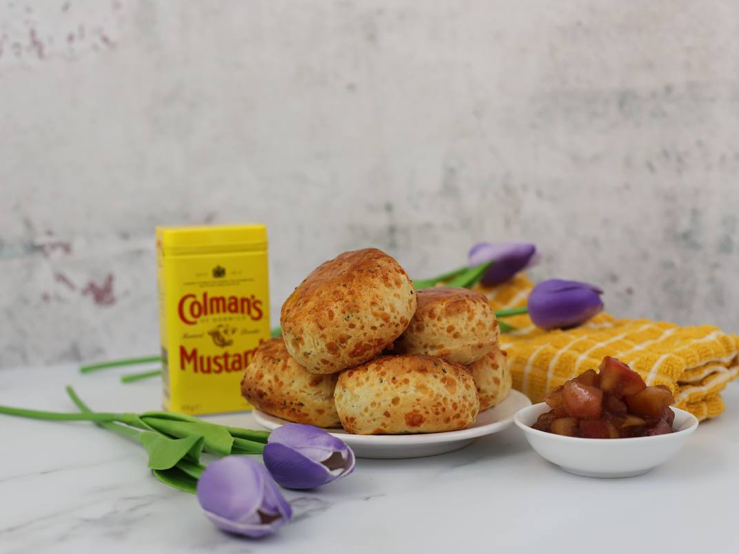 Mustard, Cheese and Chive Jubilee Scones Colman's UK
