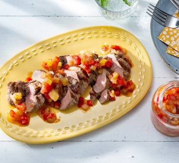 Grilled Pork Tenderloin with Peach Relish image