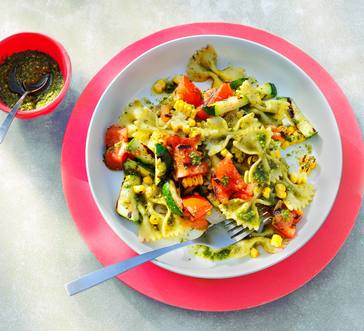 Bowties with Grilled Summer Veggies image