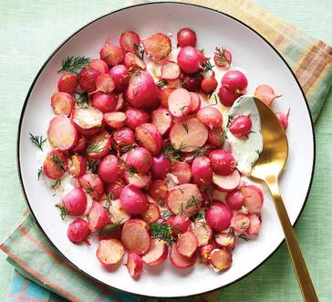Brown Butter Radishes with Creamy Feta and Dill image