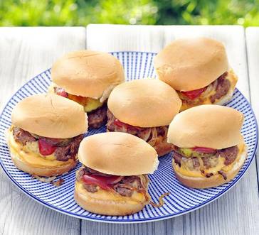 Cheeseburger Sliders with Onions image