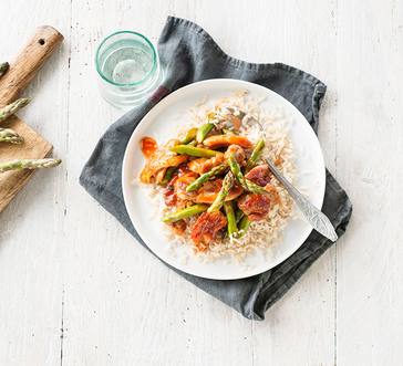 Glazed Chicken and Asparagus Stir- fry image