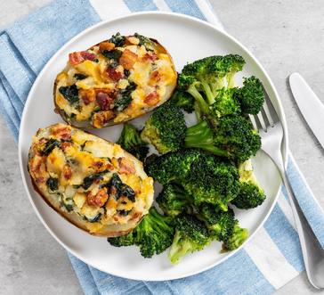 Spinach and Bacon Twice-Baked Potatoes image