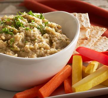 dip garlic eggplant roasted