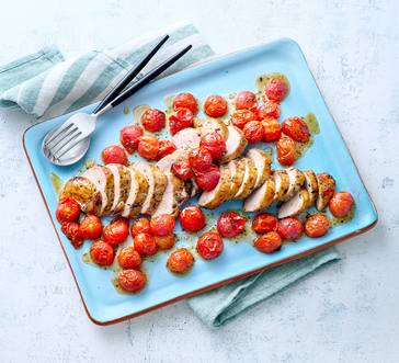 Pork Tenderloin with Honey-Roasted Cherry Tomatoes | Giant Food Store