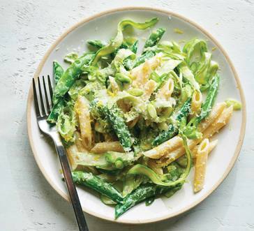 Pasta Primavera with Shaved Asparagus and Sugar Snap Peas image