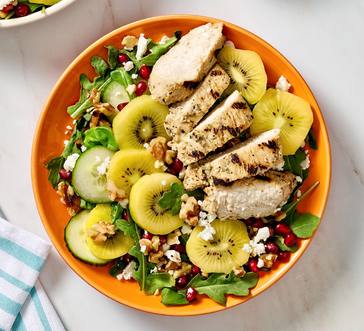 Kiwi-Cucumber Arugula Salad with Grilled Chicken image