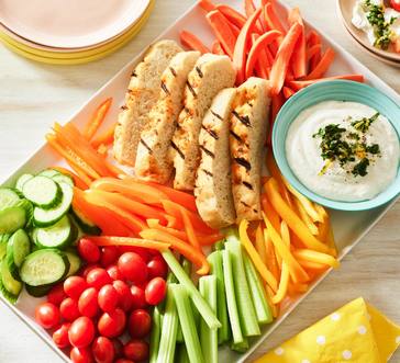Whipped Ricotta Dip with Focaccia and Veggies image