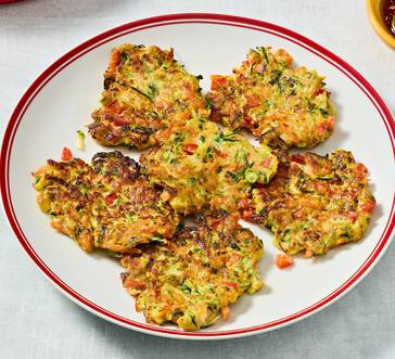 Veggie Fritters with Soy Dipping Sauce image