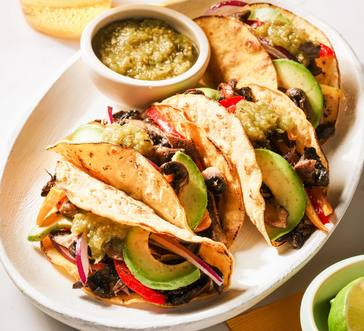 Pulled Mushroom Tacos with Salsa Verde image