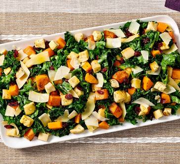 Roasted Butternut Squash Panzanella Salad with Kale image