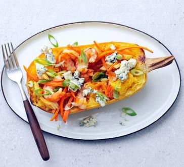Spaghetti Squash with Buffalo Shrimp image
