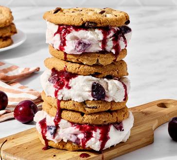 Cherry-Vanilla Ice Cream Sandwiches image