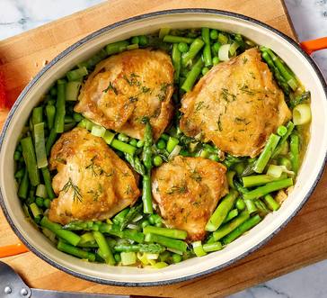 Braised Chicken with Spring Vegetables image