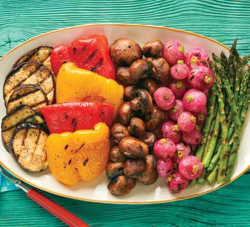 Grilled Spring Vegetables with Garlic Herb Marinade image