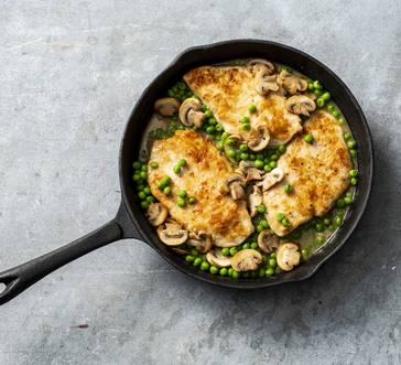Chicken with Peas and Mushrooms image