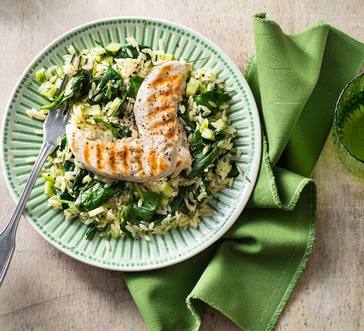 Orzo Salad with Grilled Chicken image