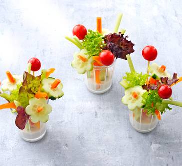 Vegetable Flower Bouquet with Dip image