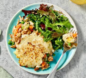 Turkey & Potato Mash Pie with Green Salad image
