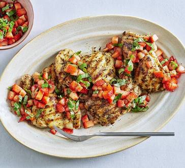 Grilled Chicken with Strawberries and Balsamic image