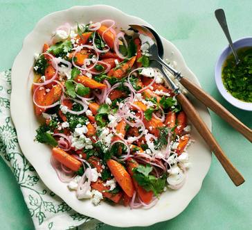 Roasted Carrots with Herby Vinaigrette image