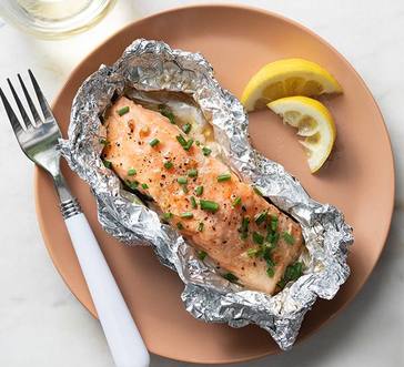 Foil-Baked Salmon with Garlic and Butter image