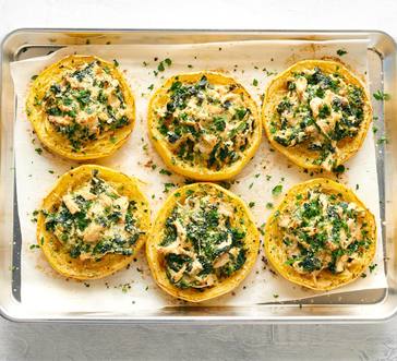 Spaghetti Squash Chicken Alfredo Rings image