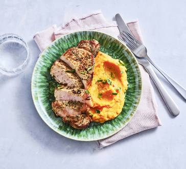 Pork Chops with Carrot Puree image