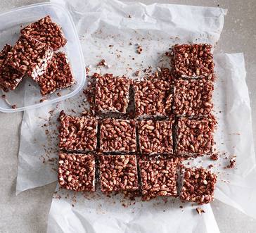 chocolate puffed rice squares