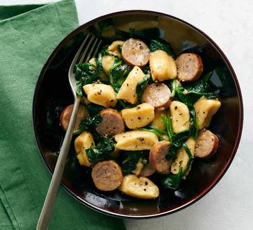 Easy Homemade Gnocchi with Sausage and Spinach image