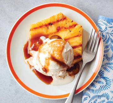 Smoked Pineapple Sundaes with Rum Sauce image