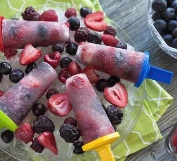 Coconut Water Berry Popsicles image