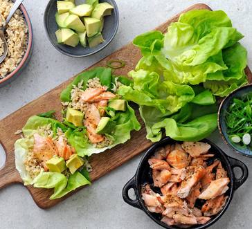 Salmon and Rice Lettuce Wraps image