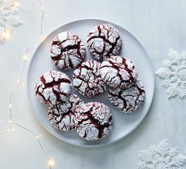 Red Velvet Crinkle Cookies image