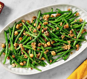 Lemony Green Beans with Toasted Hazelnuts and Shallots image