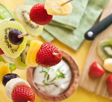 Fresh Fruit Kebabs with Lemon Lime Dip image