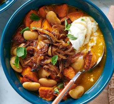 Stewed Sweet Potato Beans with Caramelized Onions image