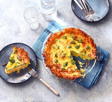 Hash Brown Broccoli-Cheddar Quiche image
