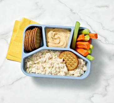 Chicken Salad and Hummus Snack Meal image