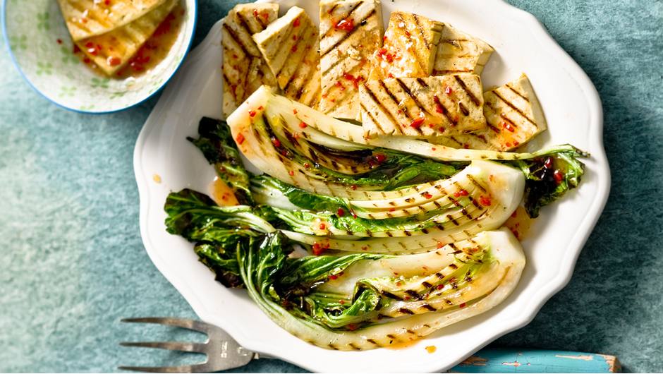 Grilled Bok Choy with SpicySweet Tofu Giant Food Store