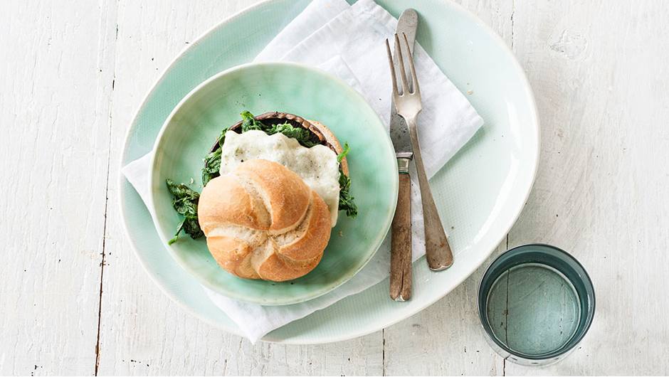 Balsamic Portobello Burger with Spinach and Horseradish Cheddar Giant