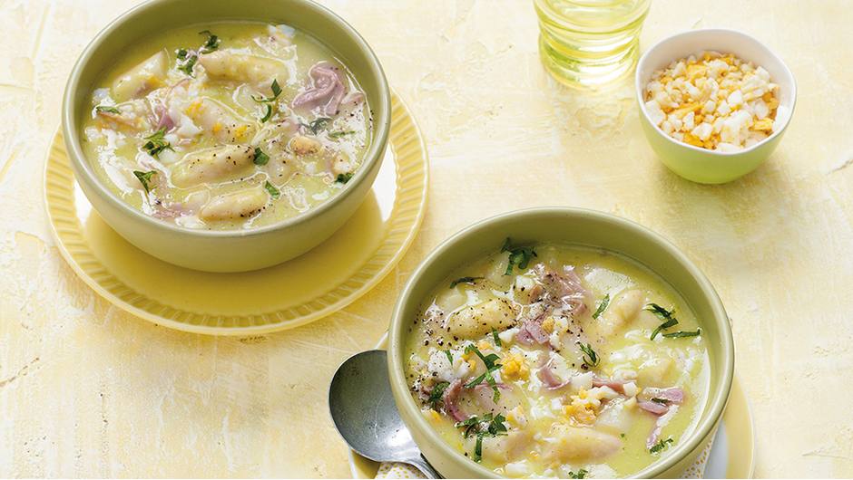 Asparagus Soup with Ham and Egg Giant Food Store