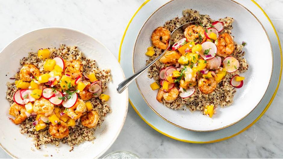 Quinoa Bowl with Shrimp and Mango-image