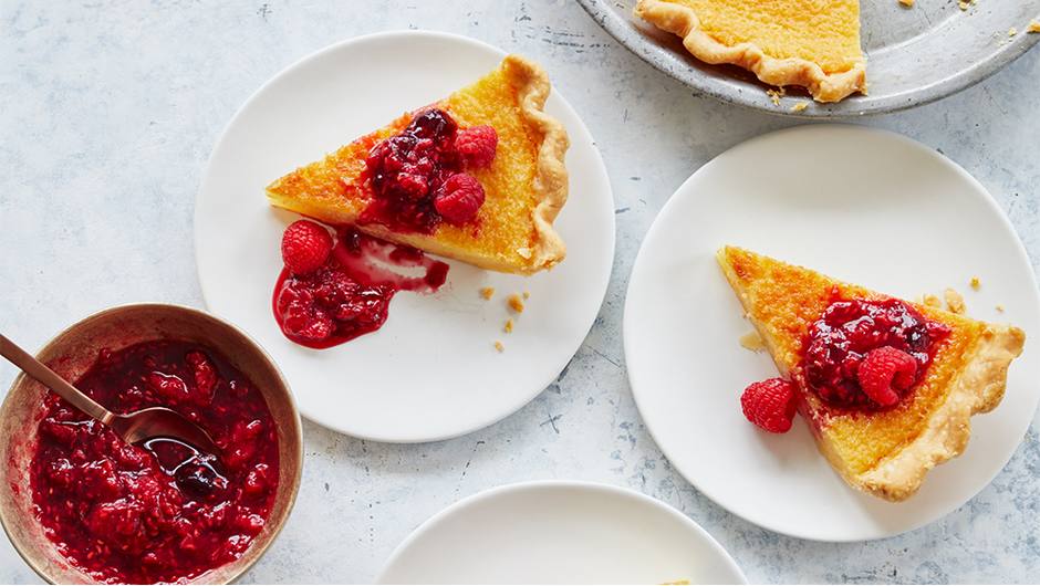 Buttermilk Pie with Raspberry Drizzle | Giant Food