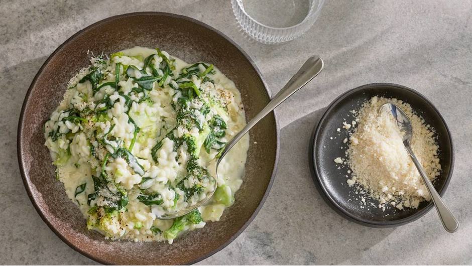 Baked Risotto with Spinach and Broccoli-image