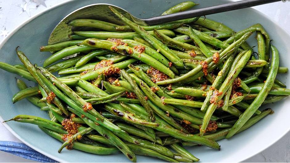 Garlicky Roasted Green Beans with Mustard Sauce Stop and Shop