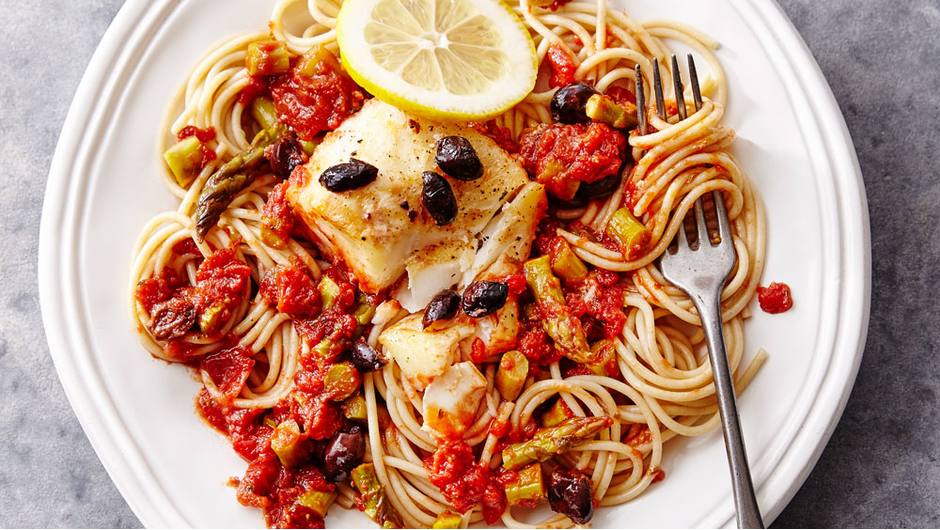 Stewed Cod with Tomatoes and Olives | Stop and Shop