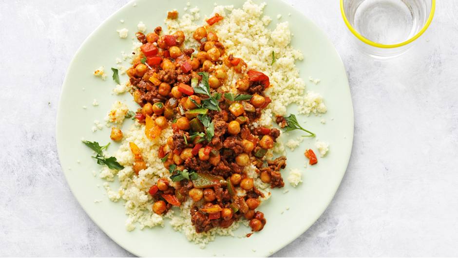 Spiced Chickpeas and Beef over Couscous Giant Food