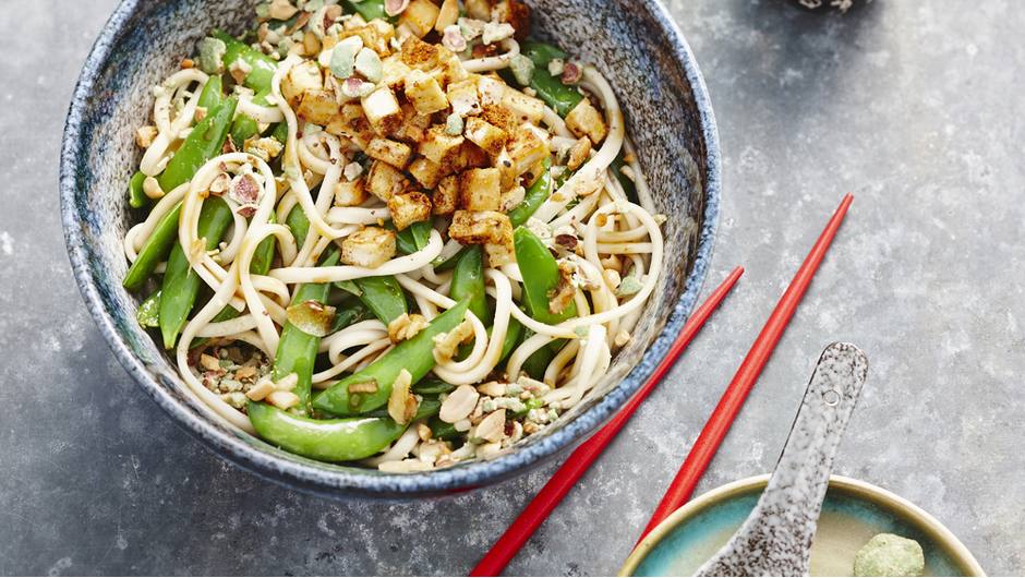 Soba Noodles with Tofu and Sugar Snap Peas Stop and Shop