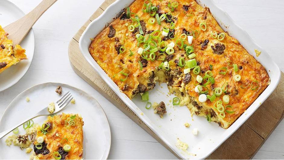 MakeAhead Sausage and Grits Breakfast Casserole Stop and Shop